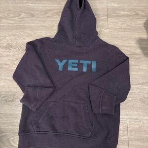 Yeti Dark Purple Hoodie with Light Blue Logo